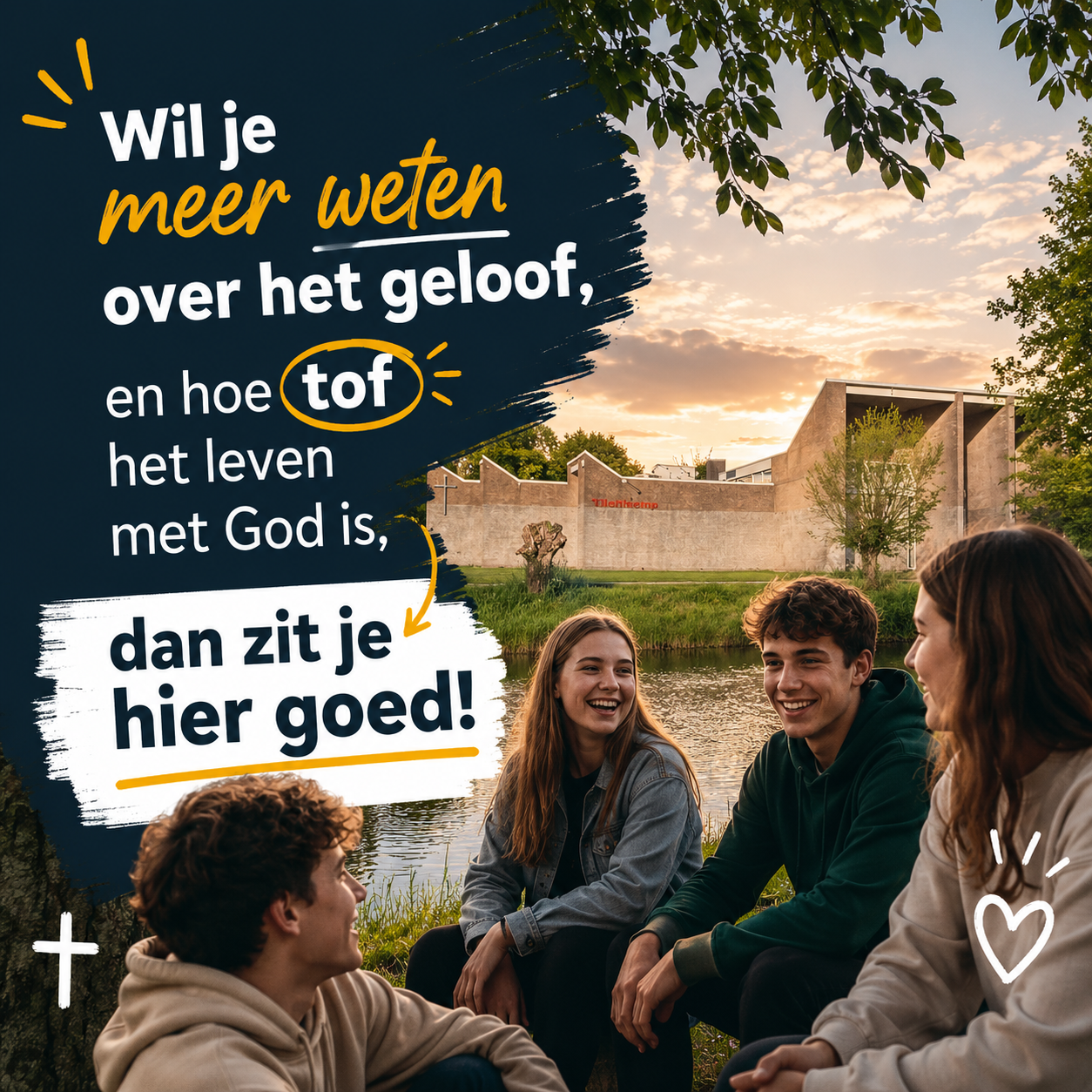 Jongeren voor de kerk